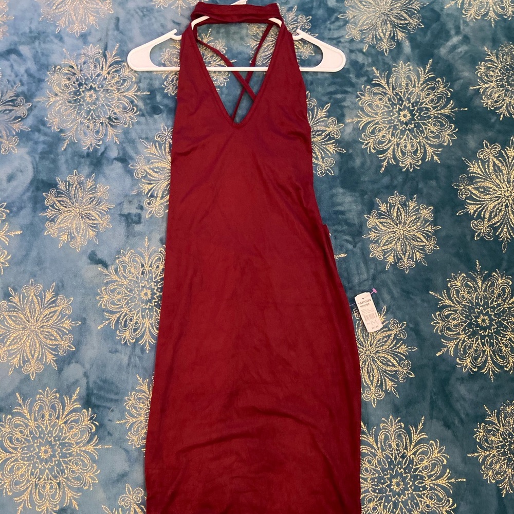 Red Suede Dress